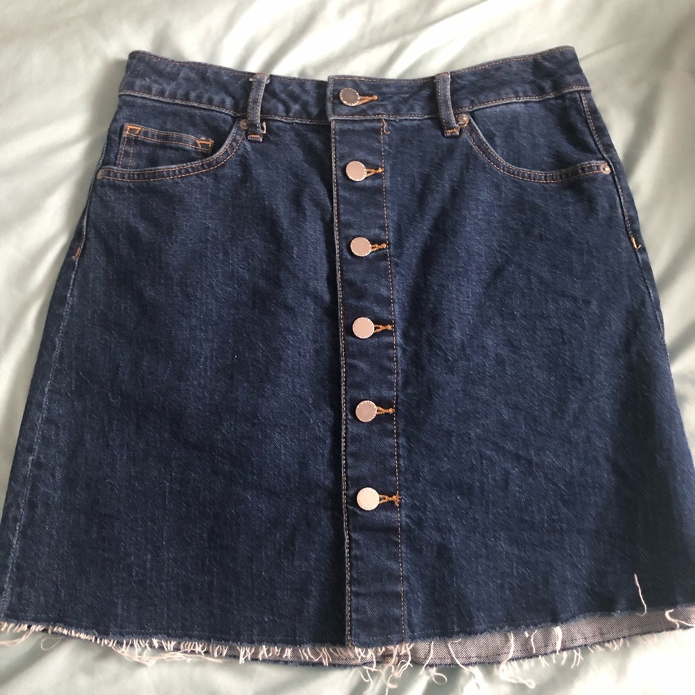 H&M Button Down Denim Skirt